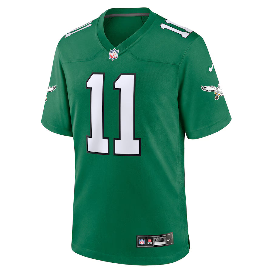 A.J Brown #11 Philadelphia Eagles Retro Green - Nike Game Jersey