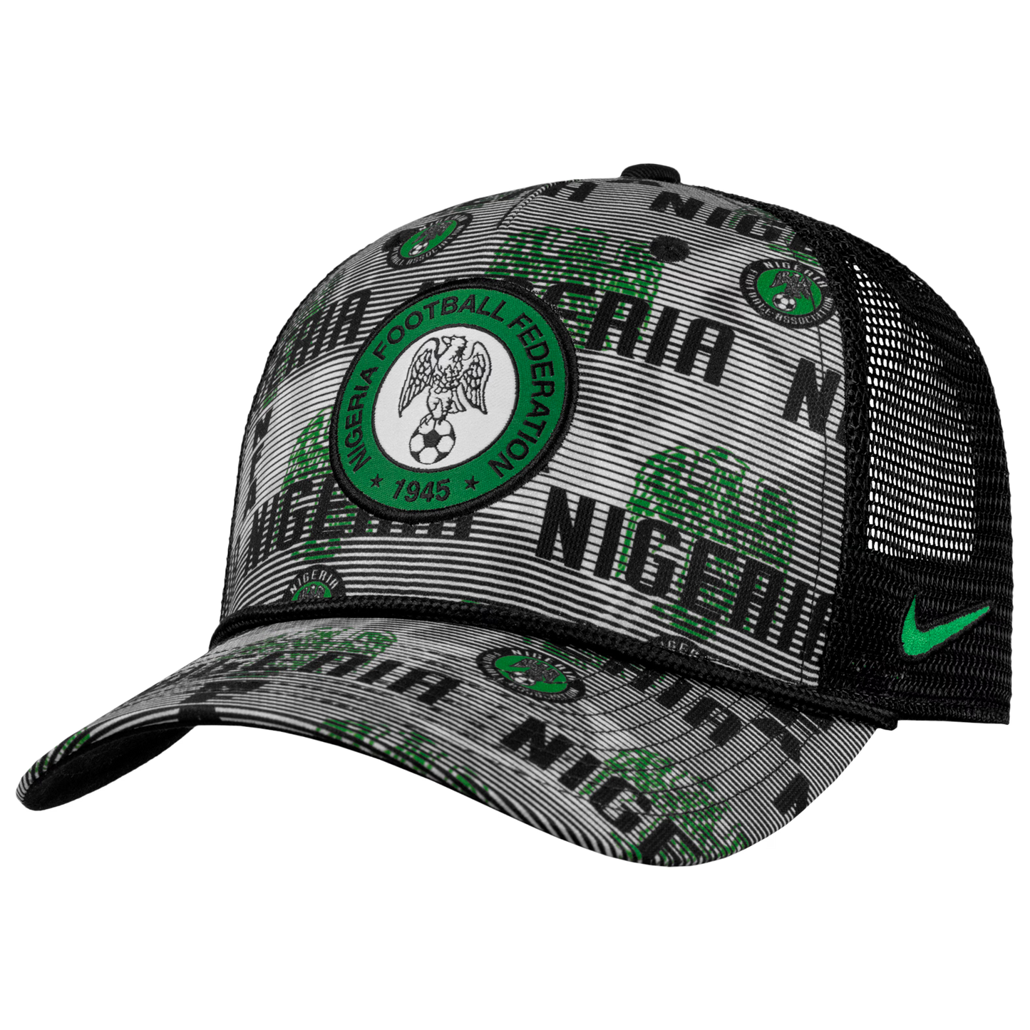 Nigeria NFF Rope Trucker National Soccer Team Nike Adjustable Rise Cap