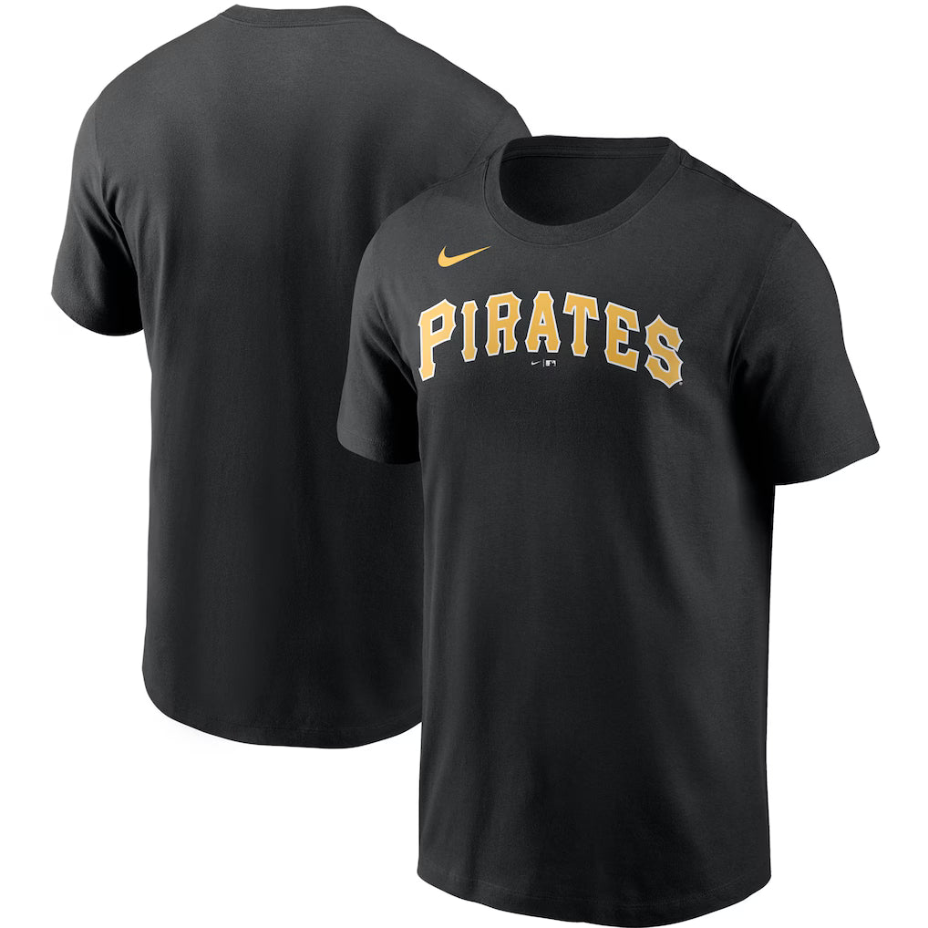 Pittsburgh Pirates Nike Team Wordmark Dri-Fit Black T-Shirt