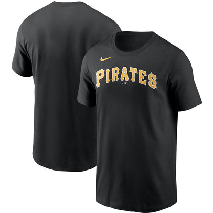 Pittsburgh Pirates Nike Team Wordmark Dri-Fit Black T-Shirt