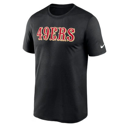 San Francisco 49ers Nike Primetime Legend Wordmark Performance T-Shirt - Black