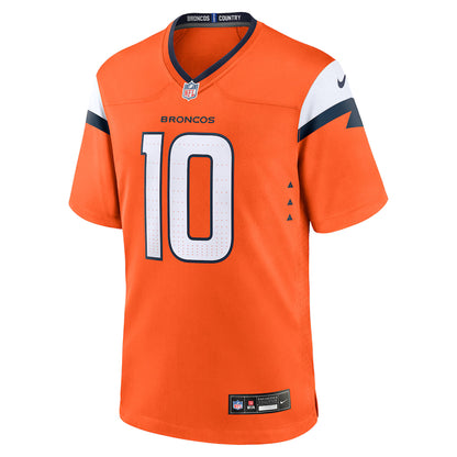 Bo Nix #10 Denver Broncos Nike Game Jersey - Orange