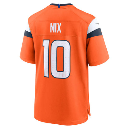 Bo Nix #10 Denver Broncos Nike Game Jersey - Orange