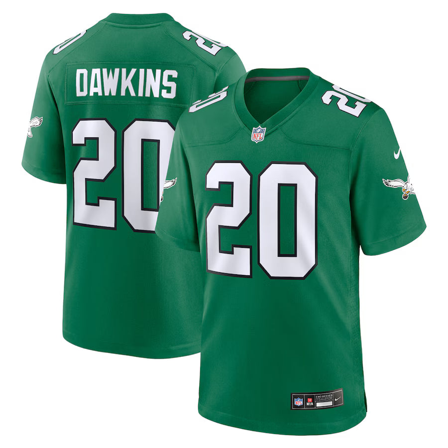 Brian Dawkins #20 Philadelphia Eagles Retro Green - Nike Game Jersey