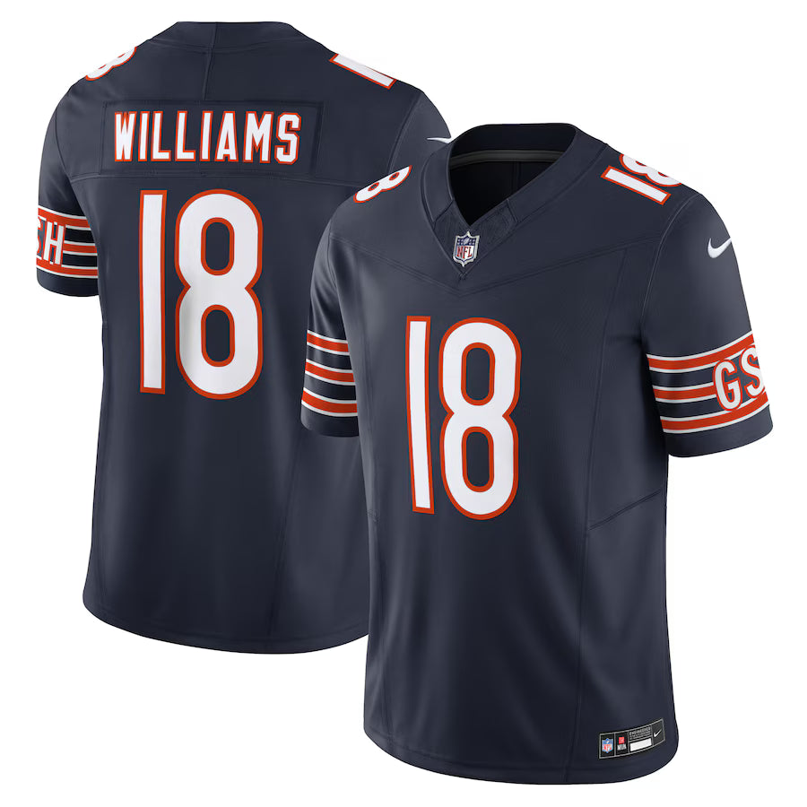 Caleb Williams #18 Chicago Bears Nike Vapor F.U.S.E Limited Home Jersey - Black
