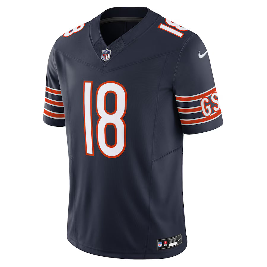 Caleb Williams #18 Chicago Bears Nike Vapor F.U.S.E Limited Home Jersey - Black