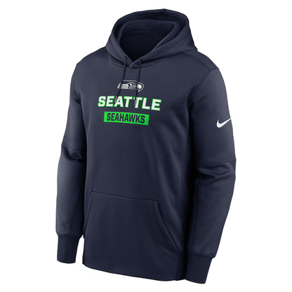 Seattle Seahawks Nike Toss Sweep Performance Pullover Hoodie - College Navy
