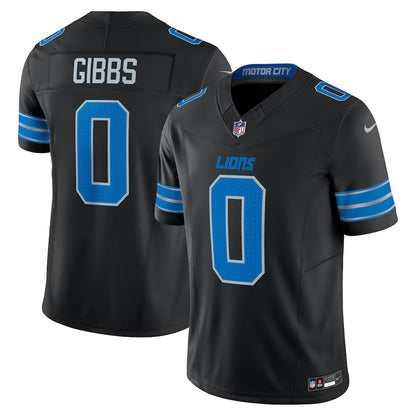 Jahmyr Gibbs #0 Vapor F.U.S.E Detroit Lions Nike Limited Jersey - Black
