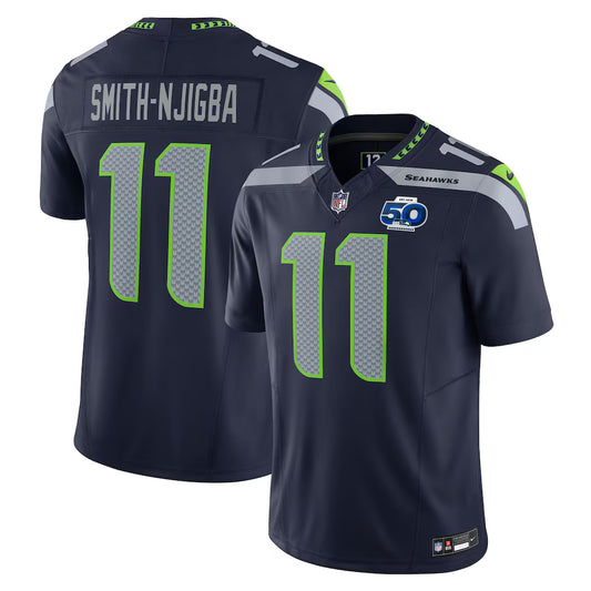 Jaxon Smith-Njigba #11 Vapor F.U.S.E 50th Season Seattle Seahawks Nike Limited Jersey - Home