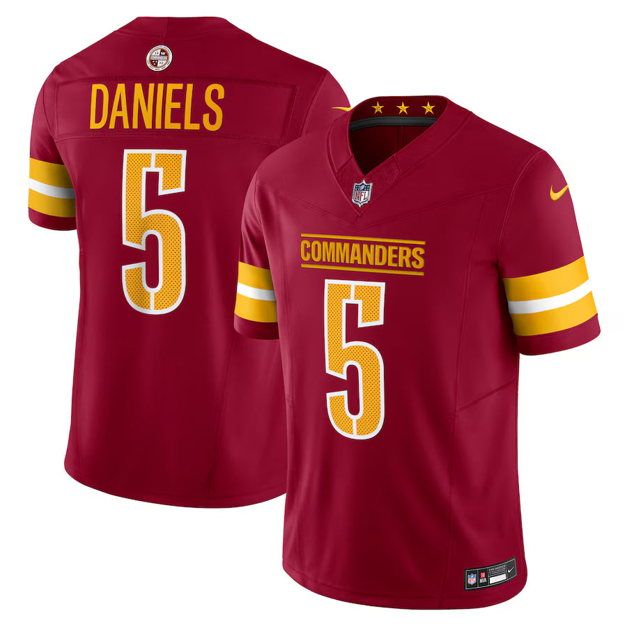 Jayden Daniels #5 Washington Commanders Nike Vapor F.U.S.E. Limited Jersey – Burgundy