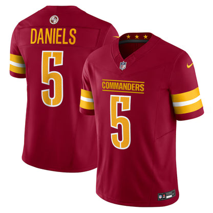 Jayden Daniels #5 Washington Commanders Nike Vapor F.U.S.E. Limited Jersey – Burgundy