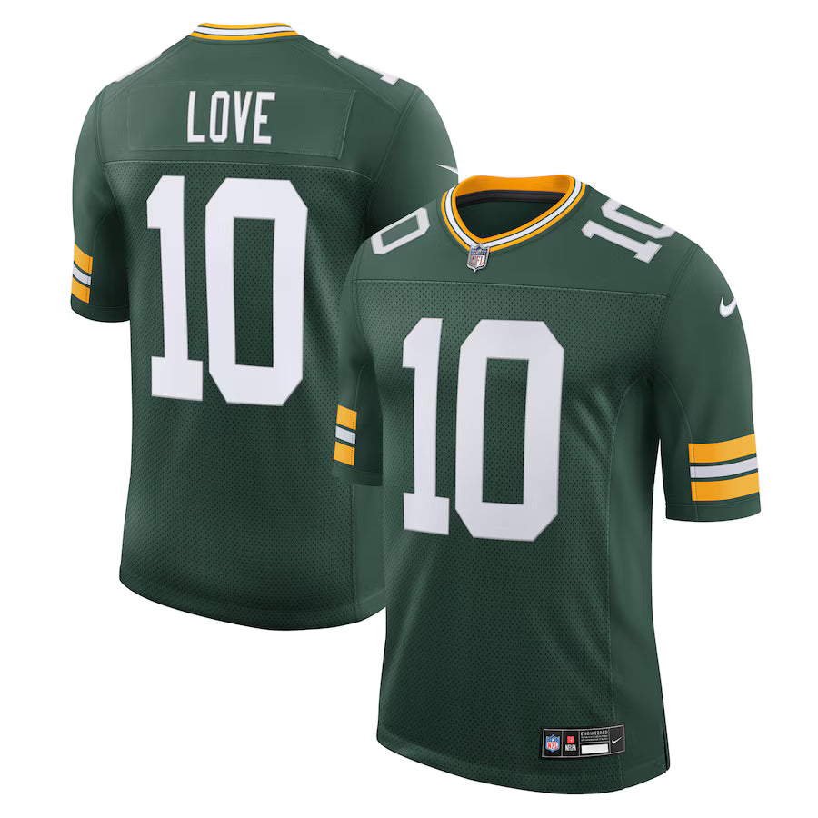 Jordan Love #10 Green Bay Packers Green Nike Limited Home Jersey