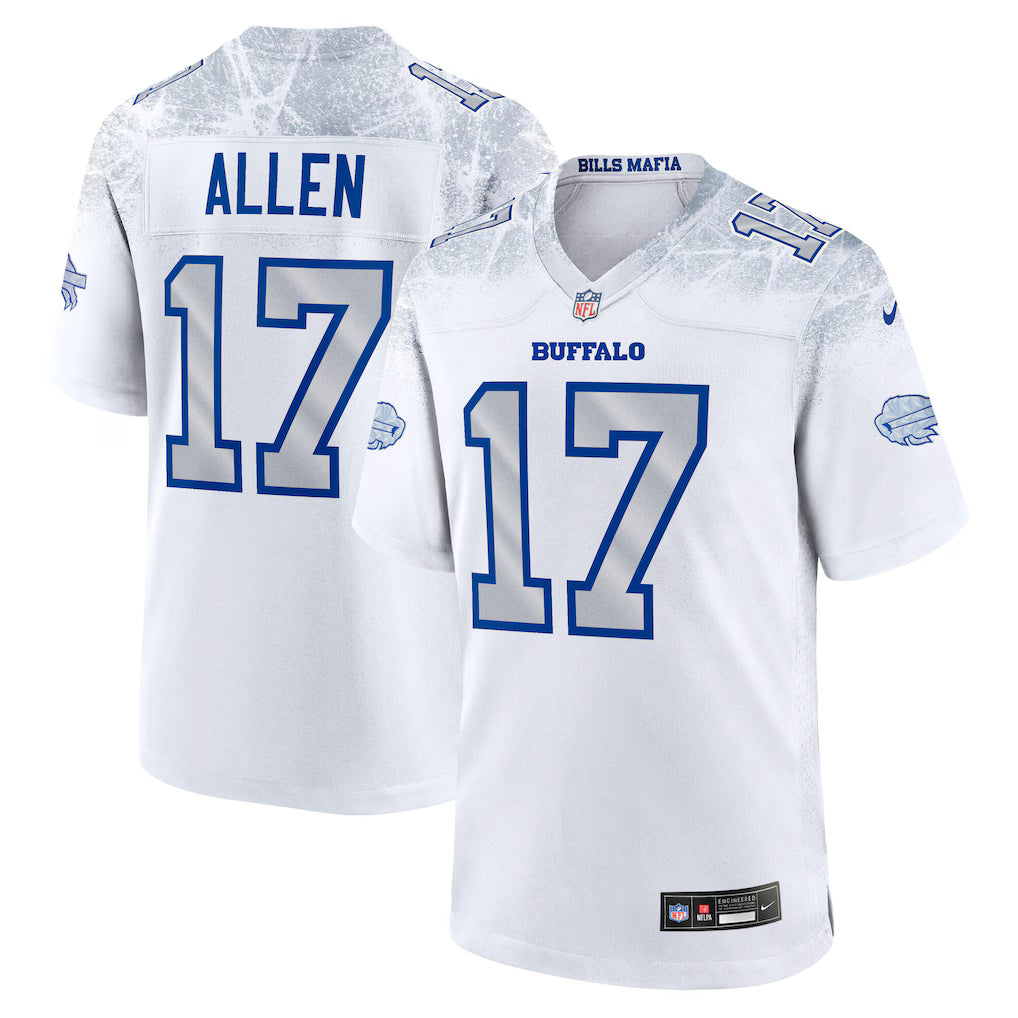 Buffalo Bills Josh Allen #17 White Nike Rivalries Game Finished Player Jersey - Snow White