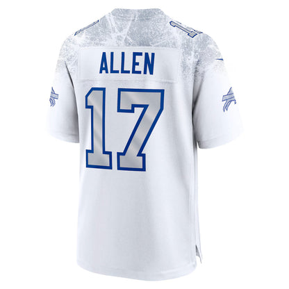Buffalo Bills Josh Allen #17 White Nike Rivalries Game Finished Player Jersey - Snow White