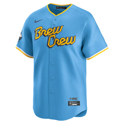 Milwaukee Brewers City Connect Nike Light Blue Limited Jersey