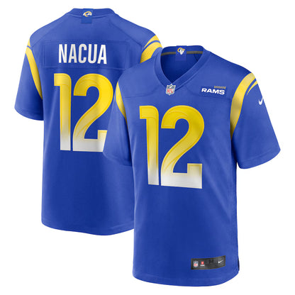 Puka Nacua #12 Los Angeles Rams Home Blue Nike Game Jersey