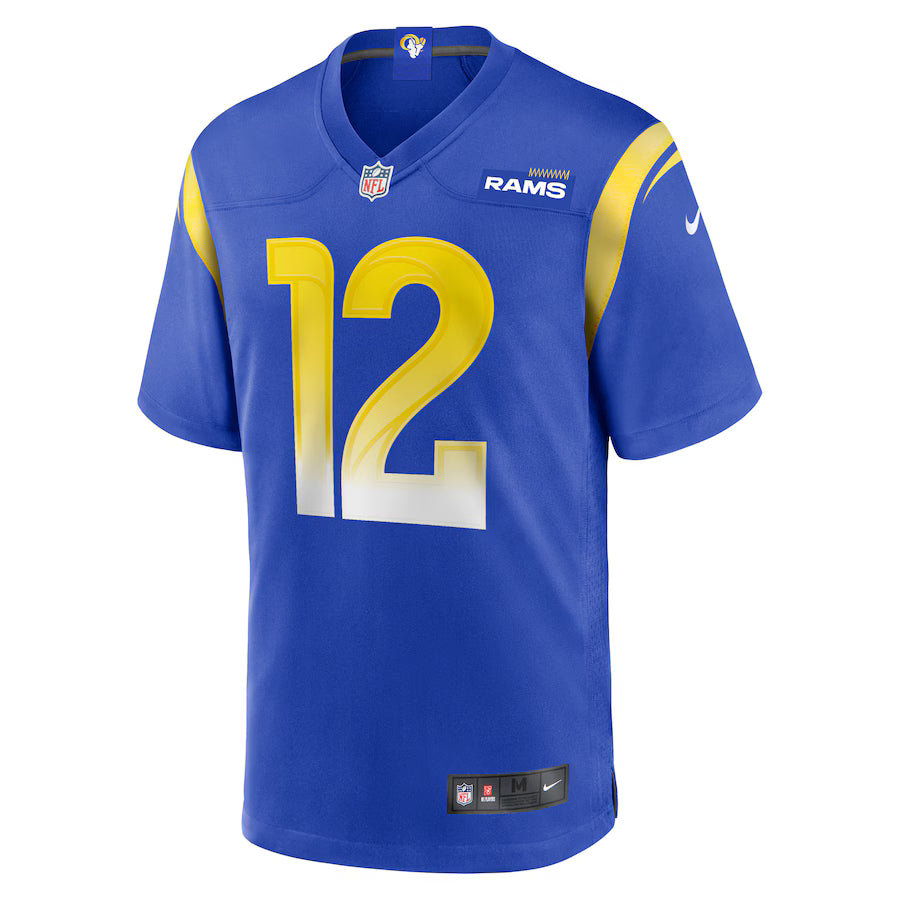 Puka Nacua #12 Los Angeles Rams Home Blue Nike Game Jersey