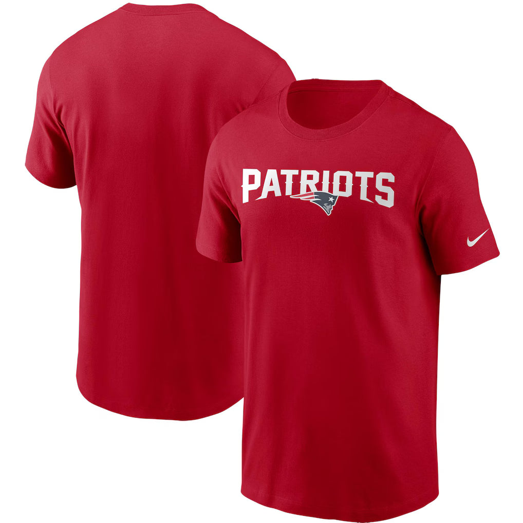 New England Patriots Nike Team Wordmark Casual T-shirt - Red