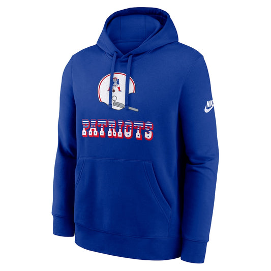 New England Patriots Nike Best Season Rewind Club Pullover Hoodie - Blue
