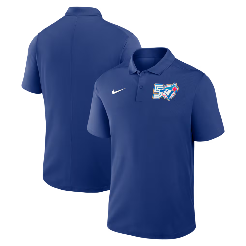 Toronto Blue Jays Nike 50th Season Anniversary Victory Dri-Fit Polo - Blue