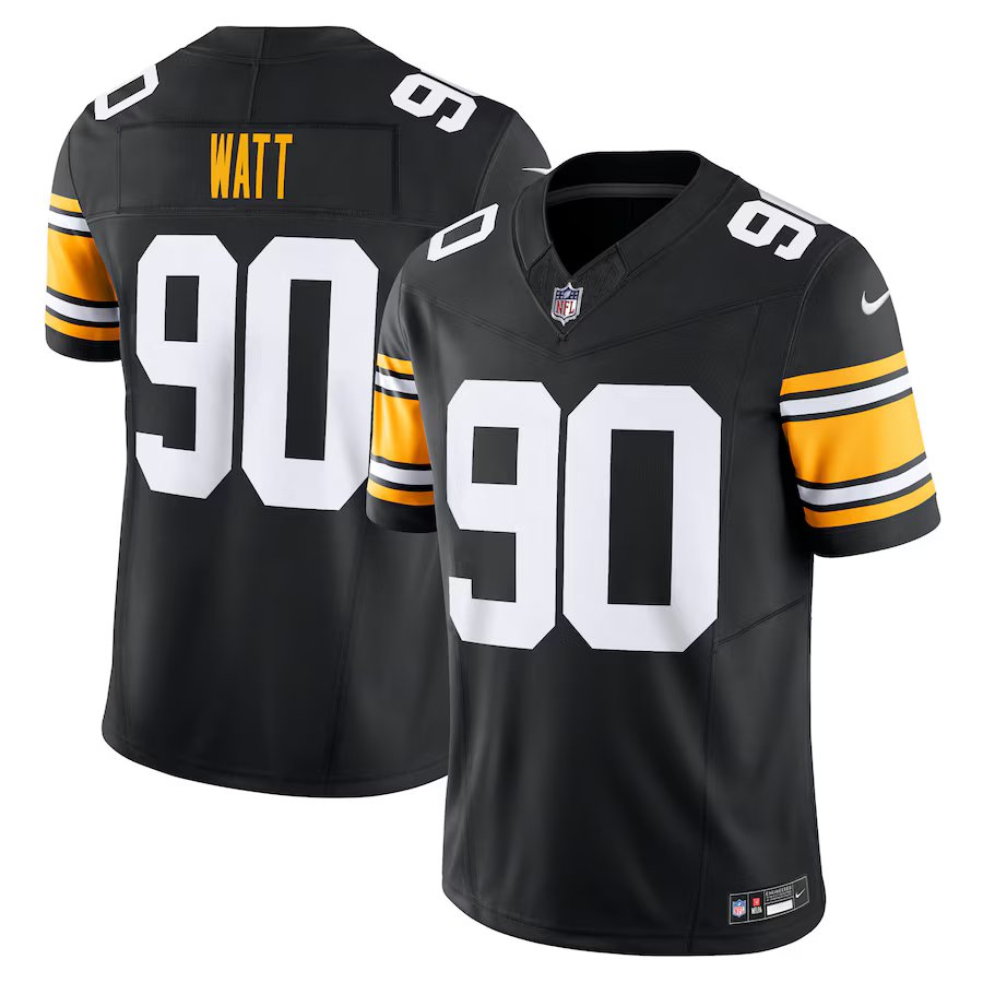 T.J. Watt #90 Pittsburgh Steelers Nike Vapor F.U.S.E. Limited Jersey – Black