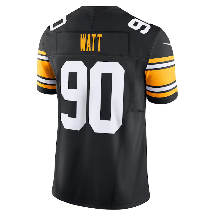 T.J. Watt #90 Pittsburgh Steelers Nike Vapor F.U.S.E. Limited Jersey – Black
