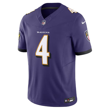 Zay Flower #4 Baltimore Ravens Nike Vapor F.U.S.E. Limited Jersey - Purple / White
