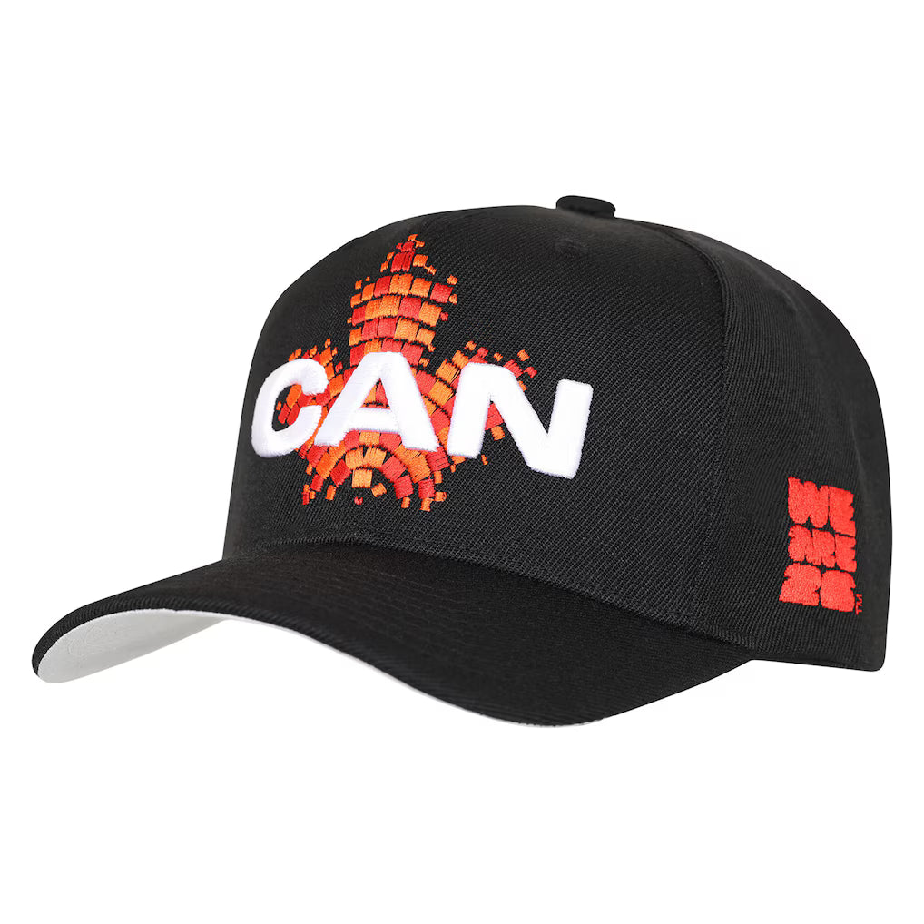 FIFA World Cup 2026 Canada Host Country Pro Crown Snapback Hat - Black