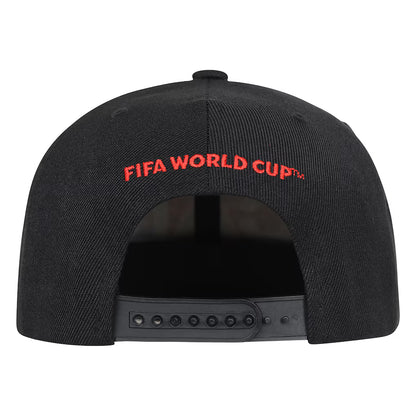 FIFA World Cup 2026 Canada Host Country Pro Crown Snapback Hat - Black