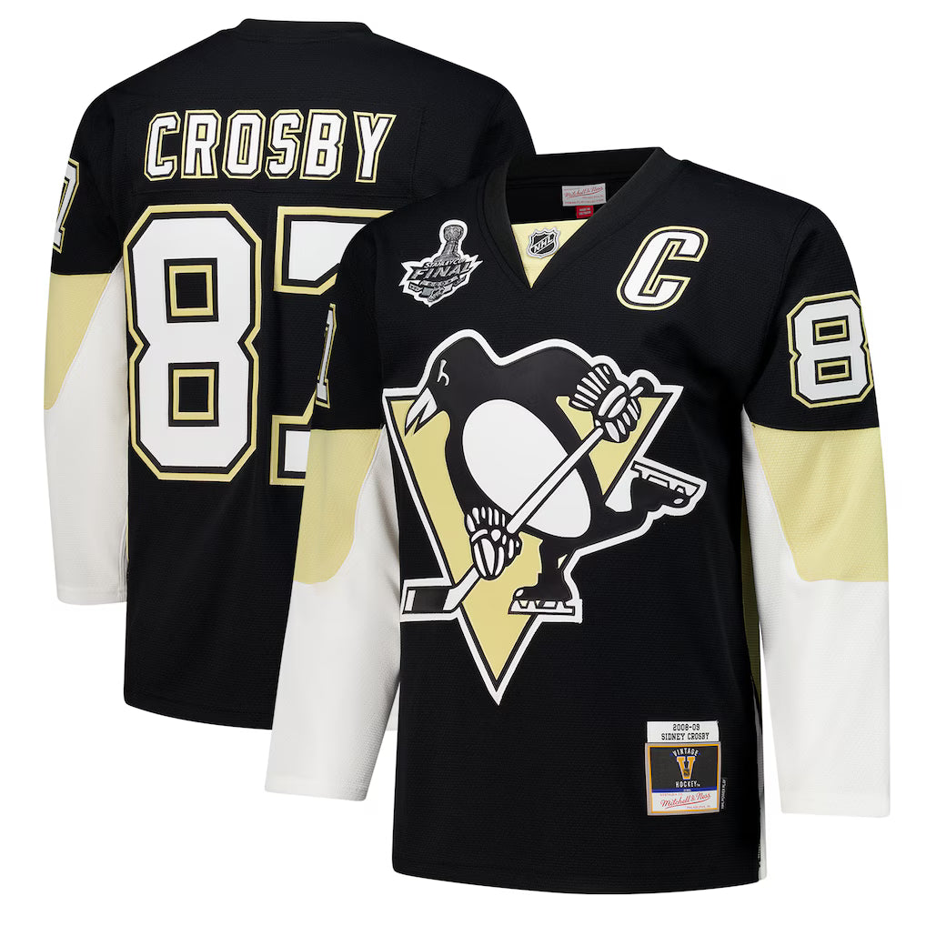 Sydney Crosby #87 Pittsburgh Penguin Mitchell & Ness Power Play Authentic Premium Replica 2008-09 Jersey