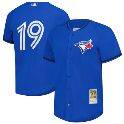 Jose Bautista #19 Toronto Blue Jays Mitchell & Ness Blue Authentic Batting Practice Jersey