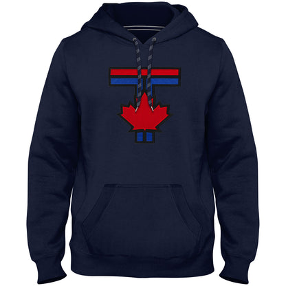 Toronto Blue Jays MLB Express Twill City Connect Logo Hoodie - Navy - T Leaf