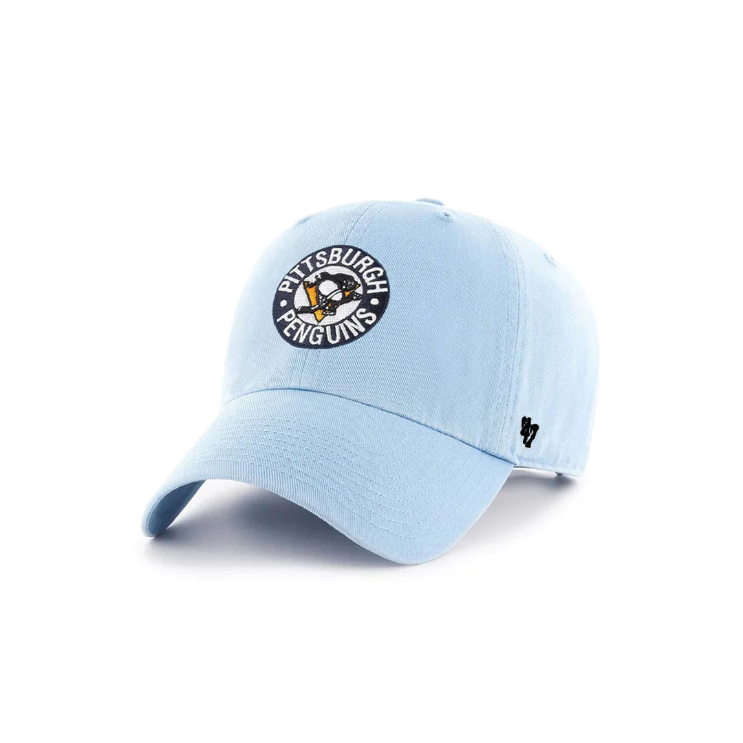 Pittburgh Penguins 47 brand Clean Up Adjustable Hat - Light Blue
