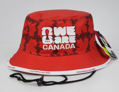 Fifa World Cup 2026 Canada National Soccer Premium Bucket Hat - Red