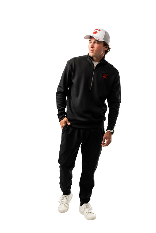 Hockey Canada Bauer Envoy 1/2 Zip Black Long Sleeve - Pro League Sports Collectibles Inc.