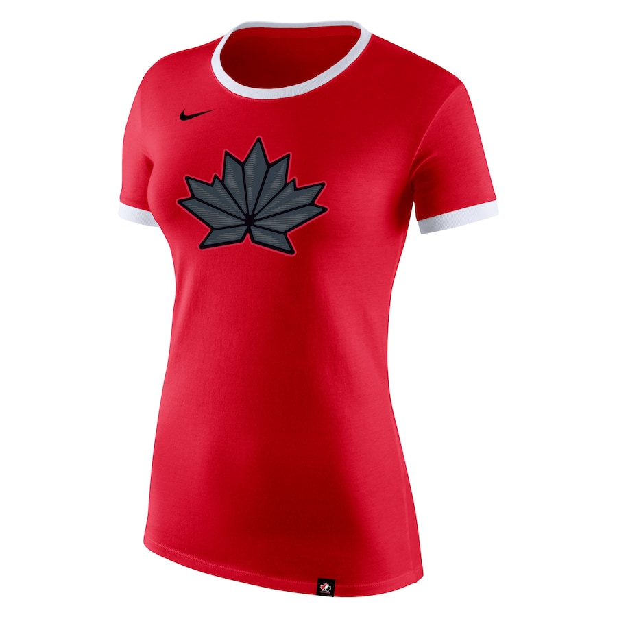 Women's Team Canada Hockey Ringer Tri-Blend T-Shirt - Red