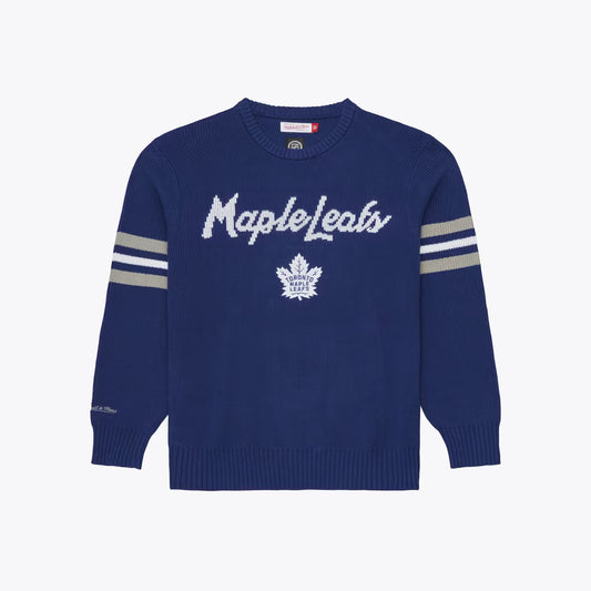 Toronto Maple Leafs Mitchell & Ness Head Coach Sweater - Blue