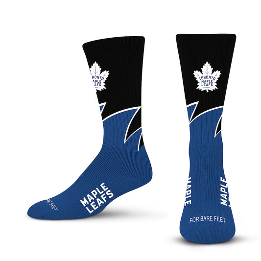 Toronto Maple Leafs For Bare Feet Wave Socks - Blue/Black