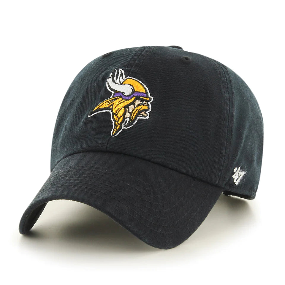 Minnesota Vikings Purple 47 Brand Clean Up Adjustable Hat - Black