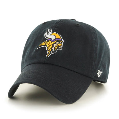 Minnesota Vikings Purple 47 Brand Clean Up Adjustable Hat - Black