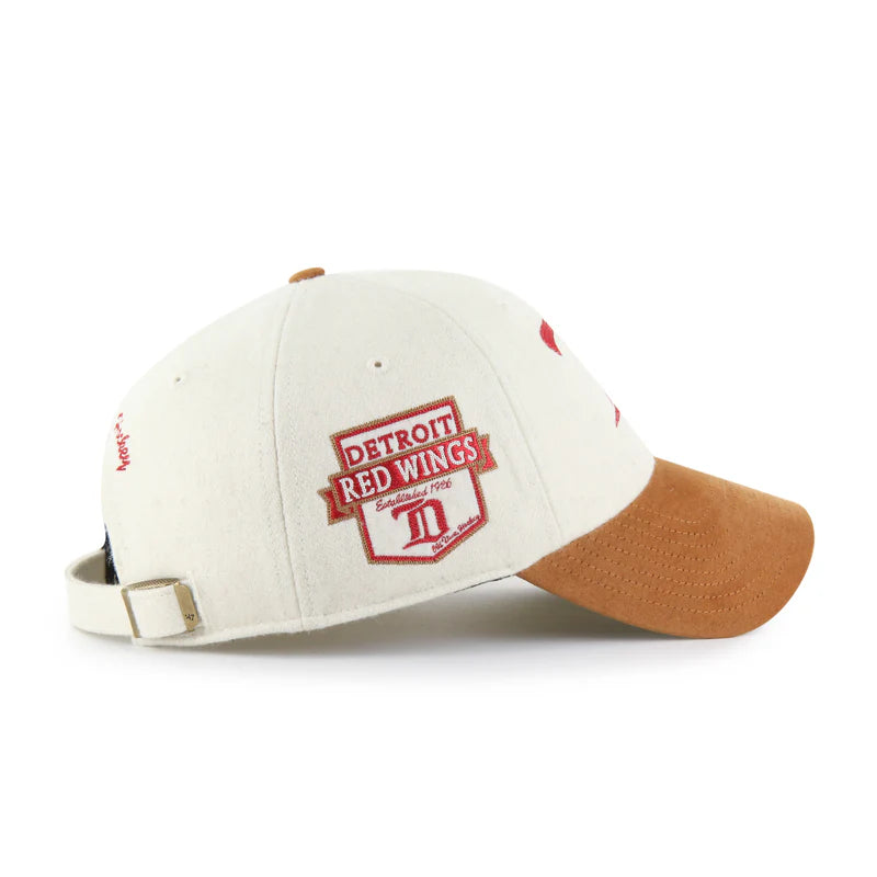 Detroit Red Wings '47 Beige Rafter Clean Up Adjustable Hat - Pro League Sports Collectibles Inc.