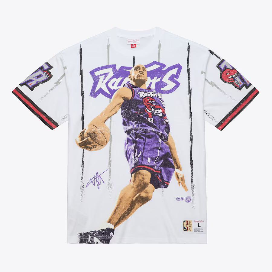 Youth Vince Carter White Toronto Raptors Playmaker Vintage T-Shirt
