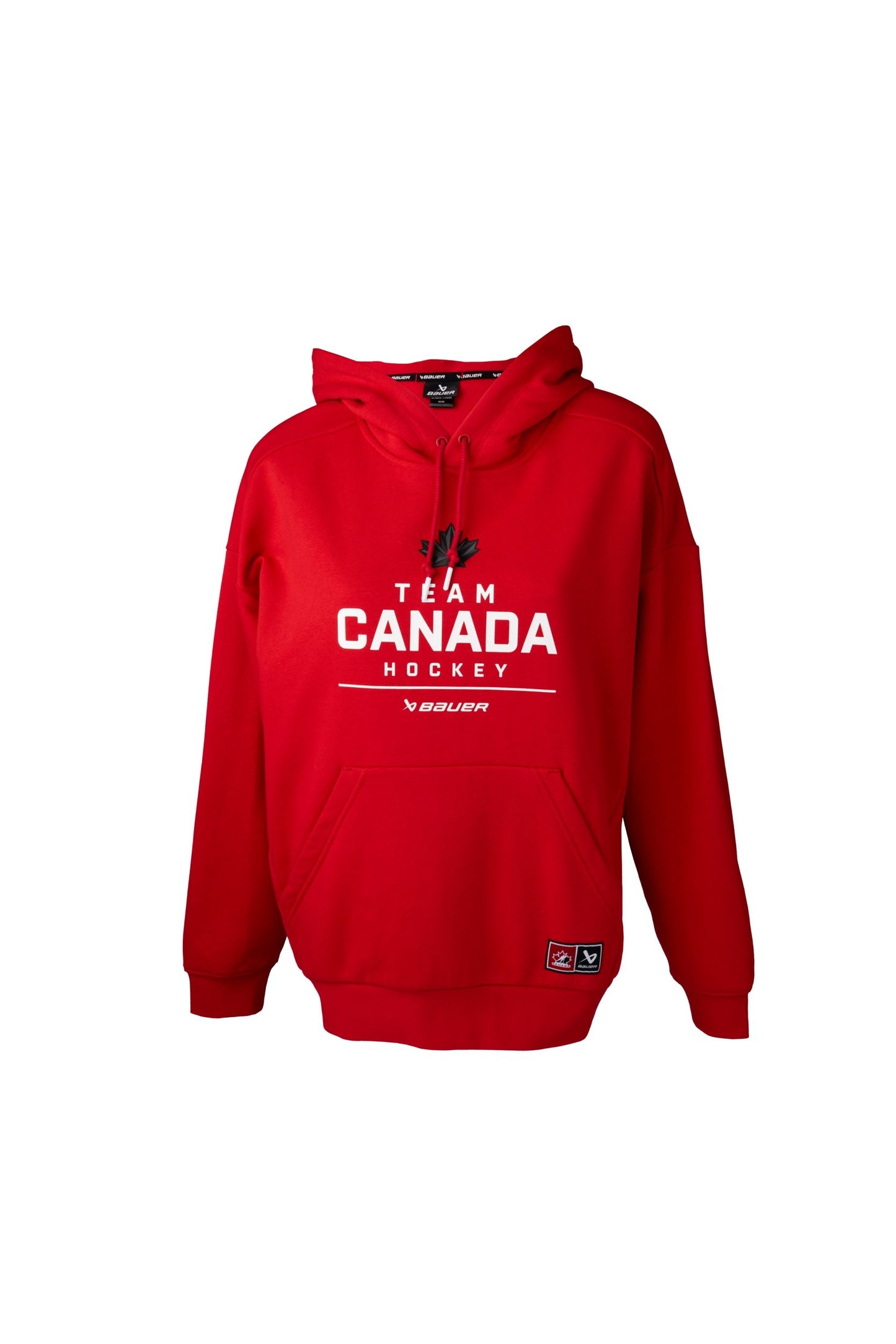 Women's Team Canada Hockey Bauer Olympics Red Stacked Hoodie - Red