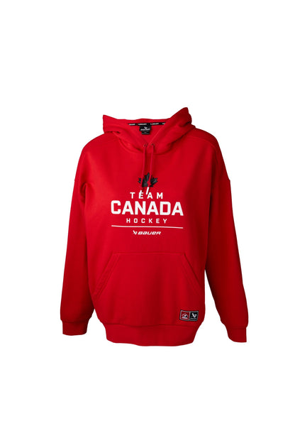 Women's Team Canada Hockey Bauer Olympics Red Stacked Hoodie - Red