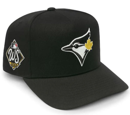 Toronto Blue Jays Mitchell & Ness MLB 2025 World Series Adjustable A-Frame Hat - Black/Gold