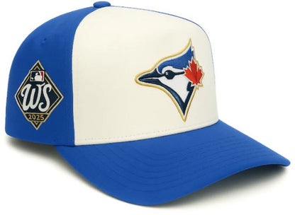 Toronto Blue Jays Mitchell & Ness MLB 2025 World Series Adjustable A-Frame Hat - TwoTone Blue/Cream
