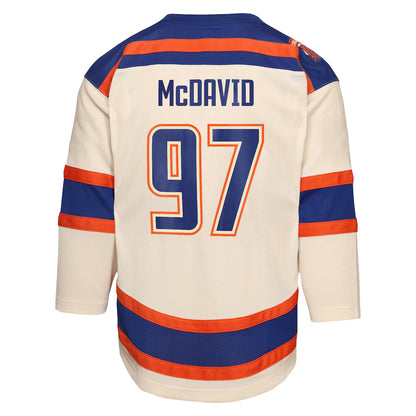 Youth NHL Edmonton Oilers Connor McDavid #97 Alternate Replica Jersey 'C' - Light Beige