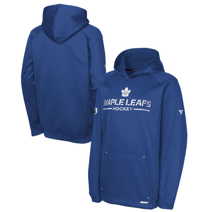 Youth Maple Leafs Fanatics 2025 Authentic Pro Rink Poly Fleece Hoodie