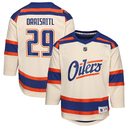 Youth NHL Edmonton Oilers Leon Draisaitl #29 Alternate Replica Jersey - Light Beige