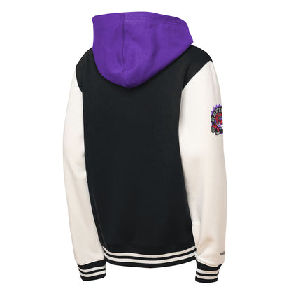 Youth Toronto Raptors Mitchell & Ness Hardwood Classics Courtside Fleece Full-Snap Hooded Jacket
